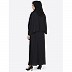 Designer Cape abaya- Black color